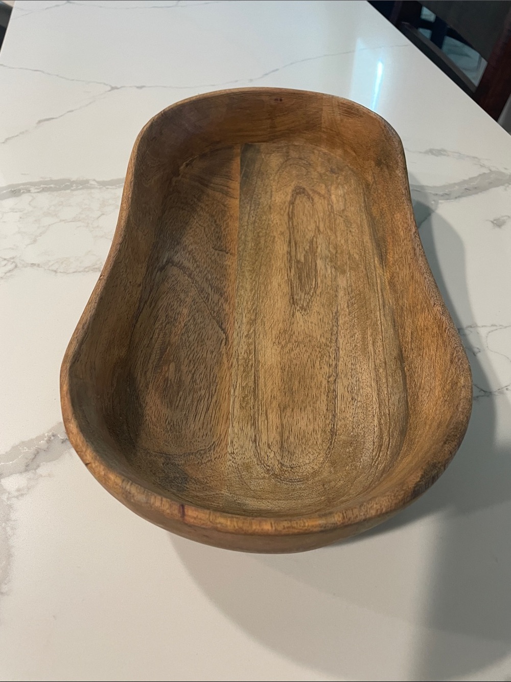 Natural Wood Dough Bowl - Brown - Picture 3 of 6